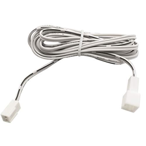 Image of 2m LED Driver Extension Cable | Lighting Accessories Lead | White Power Extend/Join Wire | Kitchen Spotlighting Cabinet Strip Mains Lights