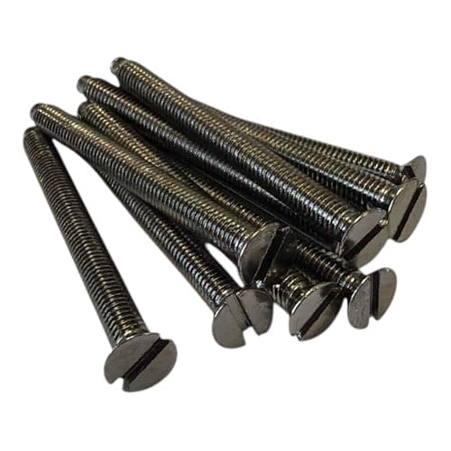 Image of M3.5mm X 40mm Long Black Nickel Electrical Machine Screws for Light Switch Plug Socket - Pack of 10