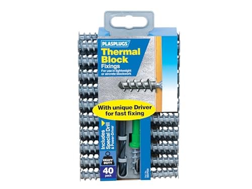 Image of Plasplugs PLASSCP558 Aercrete Fixings, Set of 10, Silver