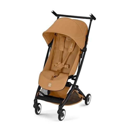 Image of CYBEX Gold LIBELLE Pushchair, Cabin-Sized, from Approx. 6 Months to Approx. 4 Years (max. 22 kg), Ultra-Lightweight (just 6 kg), one-Hand Harness System, Cinnamon Yellow