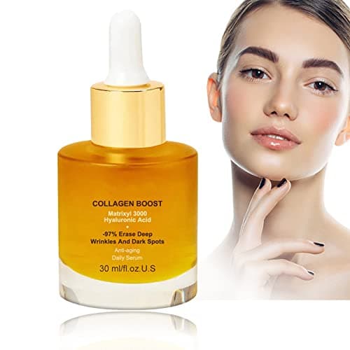 Image of Collagen Boost - Collagen Serum For Face Serum - Serum Face With Collagen, Organic Aloe Vera, Vitamin C - Greasy - Lighten Dark Spots,Anti Aging & Wrinkle - For Youthful, Radiant & Dewy Skin,Pack of 1