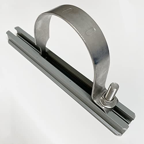 Image of Complete Sign Post Fixing Kit - JUST ADD SIGN Post Sizes from 40 to 120mm, to suit signs from 200 to 1000mm (200mm Channel with two 67-80mm clips)