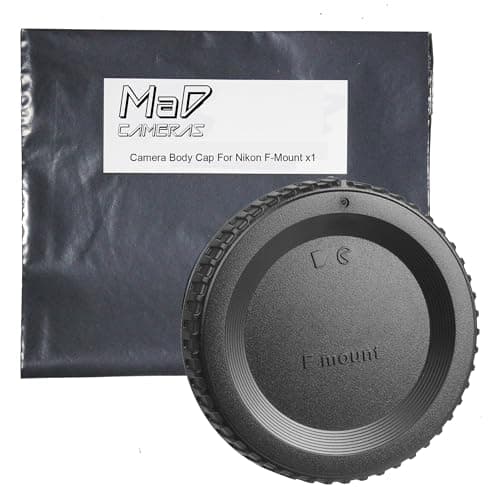 Image of MaD F Mount Body Cap Cover & Rear Lens Cap for Nikon D3500 D3400 D3300 D3200 D5000 D5100 D5200 D5300 D5500 D5600 D7000 D7100 D7200 D7500 D850 D800 D810 D780 D750 D610 D500 D600 D5 D4 D3 and More