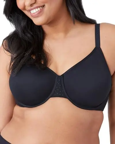 Image of Wacoal Women's Back Appeal Minimizer Underwire Bra, Opaque, Black, 40DD