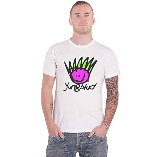 Image of YungBlud T Shirt be Happy Face Logo Official Mens White XL