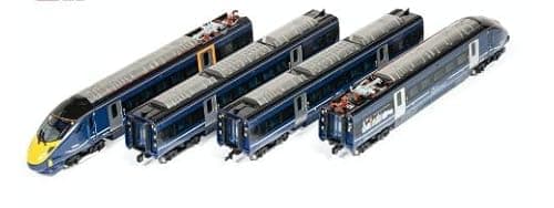 Image of Hornby Electric Train - R30442 Rail 200 Southeastern Class 395-4 Car Train Pack 395015 - Era 11 00 Gauge Locomotives, Engine Models for Adults - 1:76 Scale Model Gift, Blue