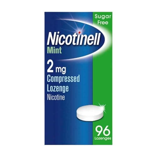 Image of Nicotinell Mint Lozenge 2mg (96 Lozenges), Stop Smoking Aid, Sugar Free Nicotine Lozenges, Fresh Mint Flavour, 2mg Extra Strength for Heavy Smokers, Quit Smoking Aid