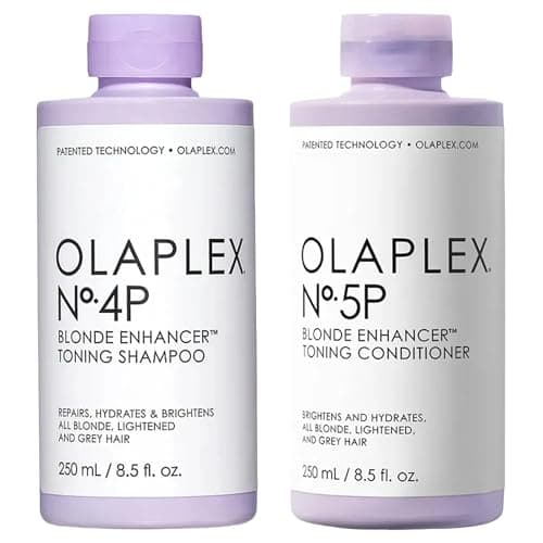 Image of Olaplex Blonde Enhancer Toning Shampoo and Conditioner Bundle