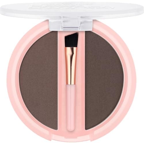 Image of Essence brow powder duo set, eyebrow powder, no. 03, brown, defining, natural, vegan, no microplastic particles, nanoparticles free, without perfume, 1 pack (1.8 g)