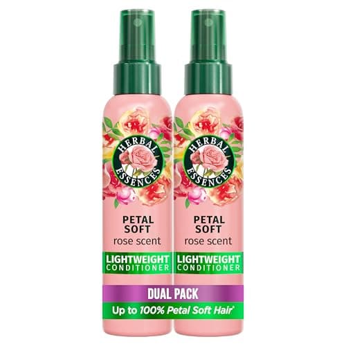 Image of Herbal Essences Rose Scent Petal Soft Lighweight Conditioner All in One 145ml Detangles, Nourishes, Tames Frizz, Repairs, Heat Protects, Adds Shine & Lasting Scent (Pack of 2)