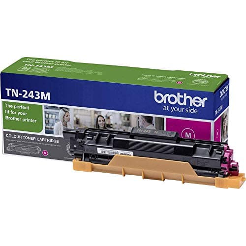 Image of Brother TN-243M Toner Cartridge, Magenta, Single Pack, Standard Yield, Includes 1 x Toner Cartridge, Brother Genuine Supplies