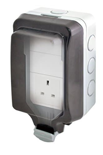 Image of Masterplug Nexus Storm Single Outdoor Weatherproof Unswitched Socket
