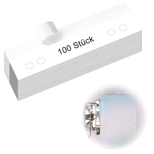 Image of Pack of 100 Self-Adhesive Filing Strips 105 x 30 mm 4 Hole Plastic Filing Strips Adhesive Transparent Filing Mechanics for Filing Patterns Drawings