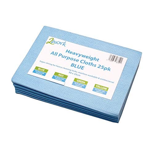 Image of 2Work Heavyweight All Purpose Cloth 500x350mm Blue (Pack of 25)