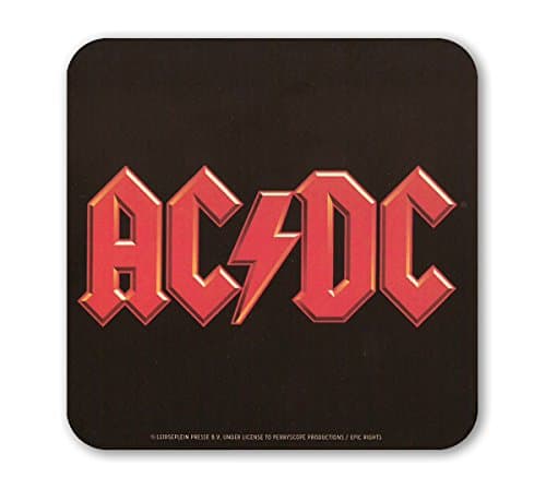 Image of Logoshirt® Rock I AC/DC I Logo I Coaster I Drinks mat I Cork I 10x10cm I Durable print I Licensed Original Design