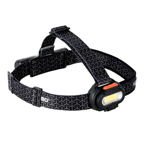 Image of NEBO Einstein 1500 Flex Head Torch - Rechargeable Headlamp with 5 Light Modes - Camping & Hiking Accessories - Headlight for Outdoor Running & Sports
