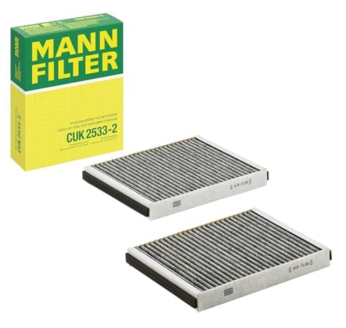 Image of MANN-FILTER CUK 2533-2 Cabin Air Filter - Pollen Filter with Activated Carbon - (set of 2) for Cars + Transporters
