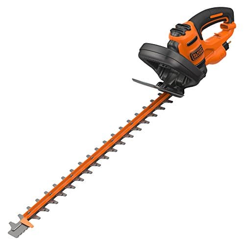 Image of BLACK+DECKER Electric Hedge Trimmer, 600W, 60cm Dual Action Asymetric Steel Blades, 35cm, BEHTS501-GB