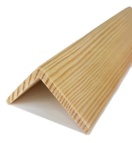 Image of 1 MTR Corner Pine Moulding End Cap Wood Trim Timber Edging Beading TMW Profiles (Pine Wood, 30x30 mm)