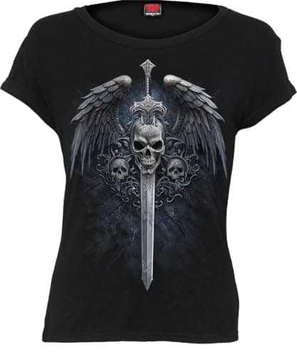 Image of Spiral Direct Womens/Ladies Angel Sword T-Shirt (XXL) (Black)