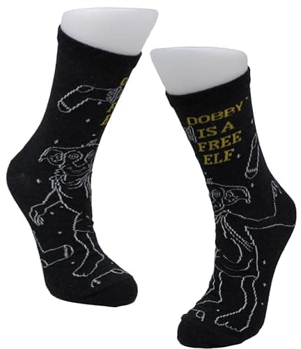 Image of Harry Potter Dobby Is A Free Elf Ladies Woman's Socks Size 4-8