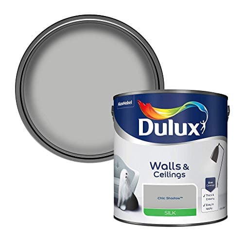 Image of Dulux 500007 Silk Emulsion Paint For Walls And Ceilings - Chic Shadow 2. 5 Litres