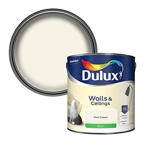 Image of Dulux Silk Emulsion Paint For Walls And Ceilings - Fine Cream 2.5 Litres