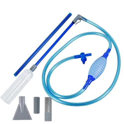 Image of Hot Tub Vacuum Cleaner 10ft Manual Pool Spa Vacuum with Strong Suction Flexible Handheld Manual Spa Cleaner with Squeeze Air Bag for Aquarium Hot Tub Small Swimming Pool (blue)