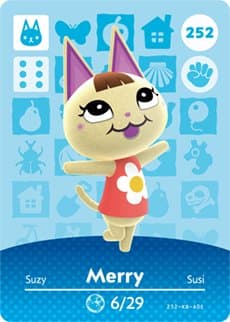 Image of Merry - Nintendo Animal Crossing Happy Home Designer Amiibo Card - 252