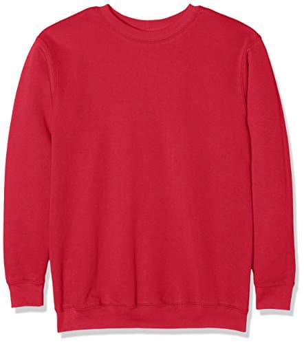 Image of Fruit of the Loom Unisex Kids Set-In Classic Sweater Pack of 2, Red, 3-4 Years (Manufacturer Size:22)
