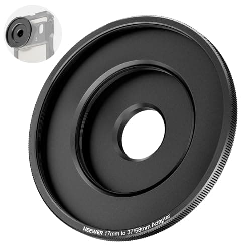 Image of NEEWER 17mm to 37mm and 58mm Lens Filter Adapter Ring, Compatible with Beastgrip 37mm Lenses 58mm Filter 16 15 Pro MAX S24 Ultra Cage Mobile Rig Video Stabilizer, PA062