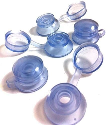 Image of 100 Pack, Corrugated Roofing Plastic Screw Cover Caps - Clear Strap Cap