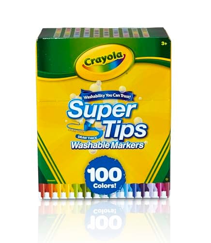 Image of CRAYOLA - Super Tips Marker Set, Washable Markers, 100 Unique Colors, Art Set for Kids, 100 Count