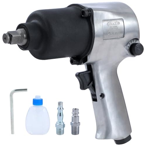 Image of ORAZIO Air Impact Wrench 1/2" Twin Hammer 600Nm Max Torque Garage Car Truck Wheel Tyre Bolts Removal Installation Pneumatic Tool (Budget)