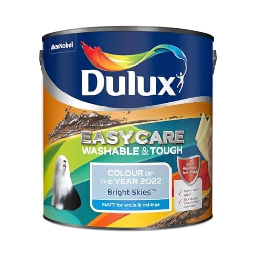 Image of Bright Skies Dulux Easycare Matt Emulsion Paint 2.5L – Washable & Stain Resistant, Durable Matt Finish, Quick Dry, Low Odour Interior Wall & Ceiling Paint