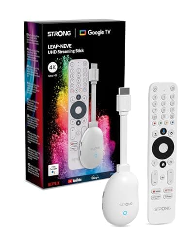 Image of Strong - 4K UHD Android TV Streaming Box - Leap-Neve - Google TV HDMI-Stick - Wi-Fi 6 - Chromecast Built-In - Compatible with Google Voice Control - Dolby Vision-Atmos - White