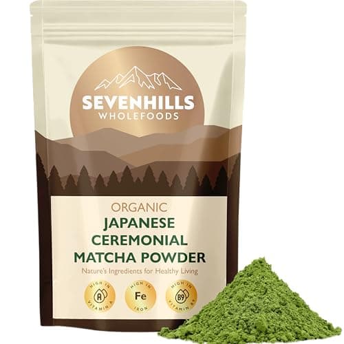 Image of Sevenhills Wholefoods Organic Japanese Ceremonial Matcha 100g, from Uji, Kyoto, Japan, 33 Servings, Green Tea Powder, for Hot & Cold Drinks, Lattes, Smoothies