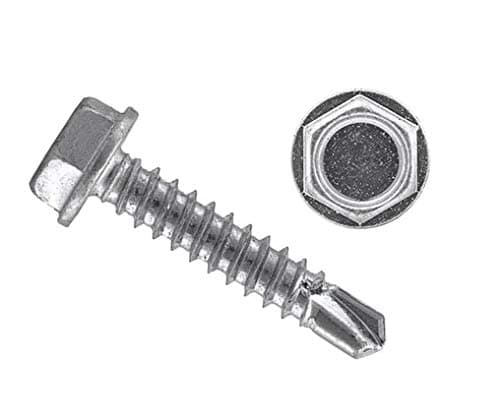 Image of SELF Drilling Screws HEX Head SELF Tapper Tapping Buzz Screw Metal Bolt (100, Head 10mm x 55mm Long or 6.3 x 55mm)