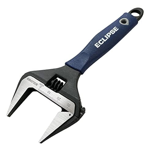 Image of Eclipse Professional Tools ADJW6WJ 6" Adjustable Wrench Extra Wide Jaw 34mm (³⁄₁₀"), Grey