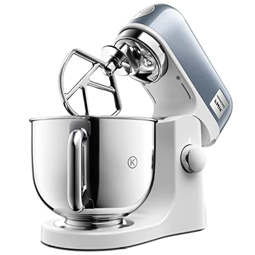 Image of Kenwood kMix Stand Mixer KMX760ABL for Baking, Stylish Kitchen Mixer with K-beater, Dough Hook and Whisk, 5 L Stainless Steel Bowl, Removable Splash Guard, 1000 W, Editions Blue