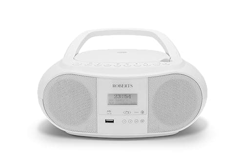 Image of Roberts ZOOMBOX4 FM/DAB/DAB+ CD Boombox with Bluetooth, White