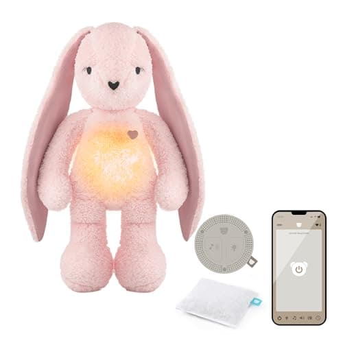 Image of myHummy Bunny Rose Duo Sleep Aid with App - Sleep Sensor & Night Light