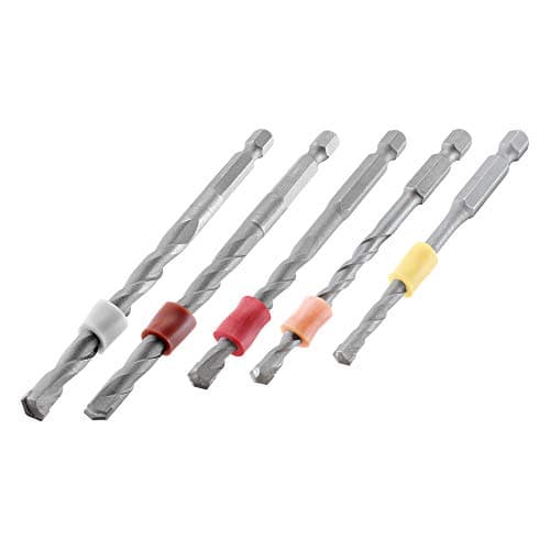 Image of Trend Snappy 5-Piece Masonry Drill Set with Depth Bands, Tungsten Carbide Tipped, Centrotec Compatible, SNAP/MD2/SET