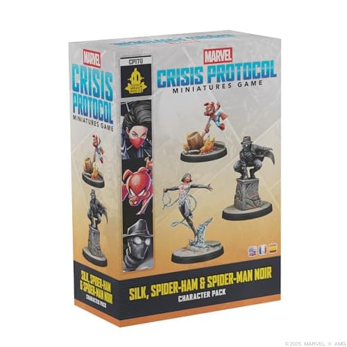 Image of Asmodee | Marvel: Crisis Protocol - Silk, Spider-Ham & Spider-Noir | Board Game Expansion | Ages 14+ | 2 Players | 45+ Minutes Playing Time