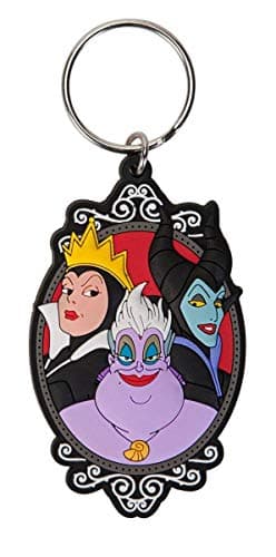 Image of Disney Villains Soft Touch PVC Key Ring: Group