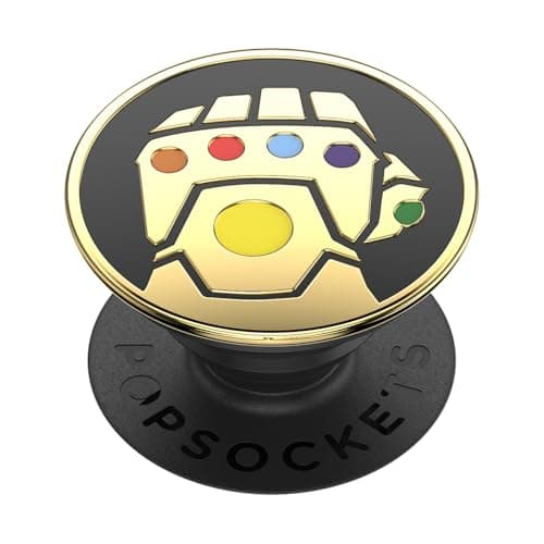 Image of PopSockets PopGrip - Expanding Stand and Grip with a Swappable Top for Smartphones and Tablets - Enamel Infinity Gauntlet