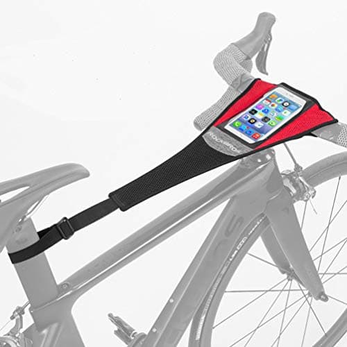 Image of ROCKBROS Bike Sweat Guard with Phone Pouch Sweat Catcher for Turbo Trainer Sweat Cover for Indoor Bike Training Road Bike MTB Trainer Bicycle Sweat Net Bike Frame Protector Cover