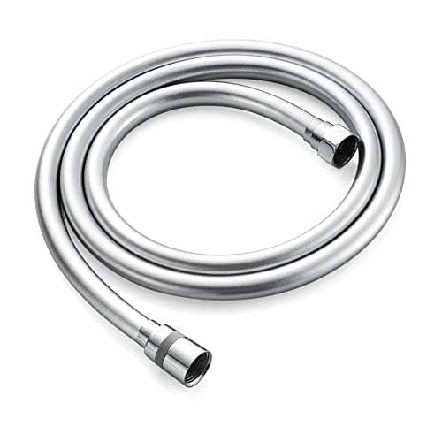 Image of GRIFEMA Smooth Shower Hose 2m / 79 Inch – Flexible PVC Shower Hose, Anti-Kink & Leakproof, Universal G1/2" Fit, Durable Replacement Hose with Brass Connectors & Washers - Silver