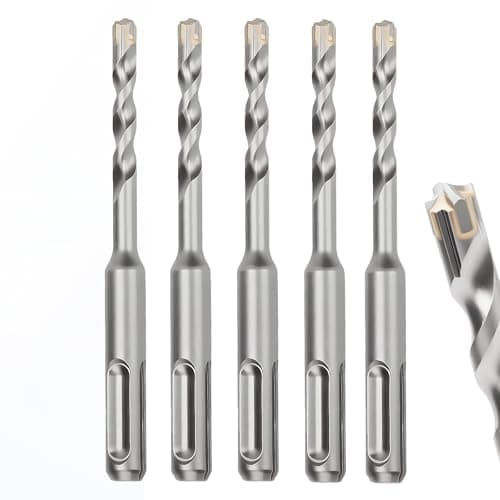 Image of MOXPIFY 6.5mm Masonry Drill Bit 110mm Long, Hammer SDS Drill Bit for Reinforced Concrete, Brick Walls, SDS Plus Shank (6.5mm x 110mm x 5)