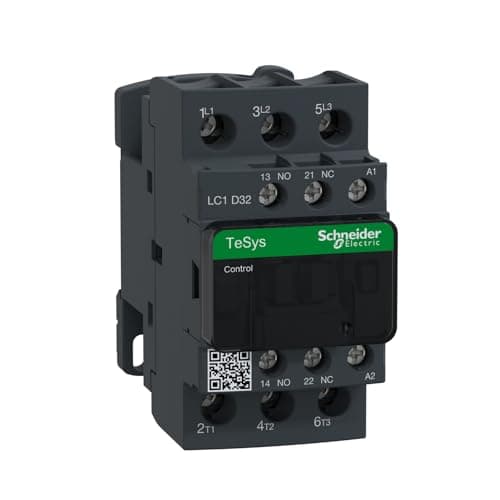 Image of Schneider Electric TeSys D - AC Contactor, 230 V AC, 50/60 Hz, 3 Pole, 3NO, 32A, Fixed & DIN Rail Mounting, LC1D32P7